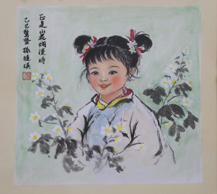 20250423-114 周年校庆｜乐动平台离退休教职工书画作品展和摄影作品展开幕-段鸿杰-作品名称：《正是山花烂漫时》作者：孙晓瑛.png